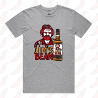 S / Grey / Large Front Design Jim’s Beam 🥃👍 – Men's T Shirt