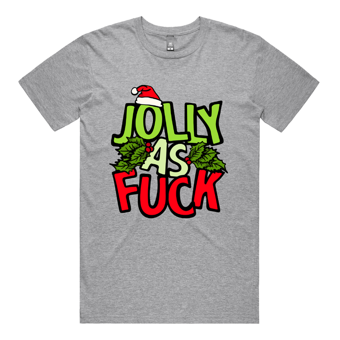 S / Grey / Large Front Design Jolly As 🎄🌟 – Men's T Shirt