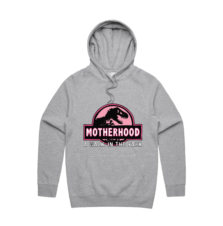 S / Grey / Large Front Design Jurassic Mum 🦖 - Unisex Hoodie