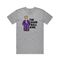 S / Grey / Large Front Design K Rudd Handball King 👑 - Men's T Shirt
