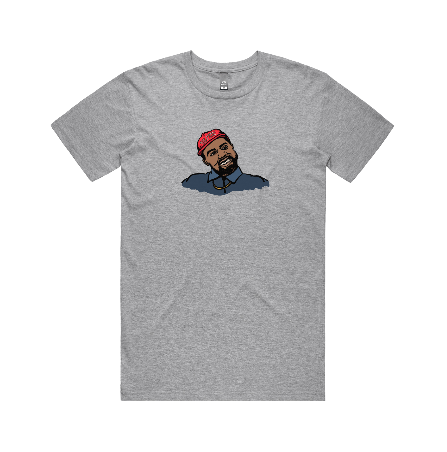 S / Grey / Large Front Design Make America Yeezy Again 🦅 - Men's T Shirt