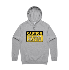 S / Grey / Large Front Design May Contain Alcohol 🍺 - Unisex Hoodie