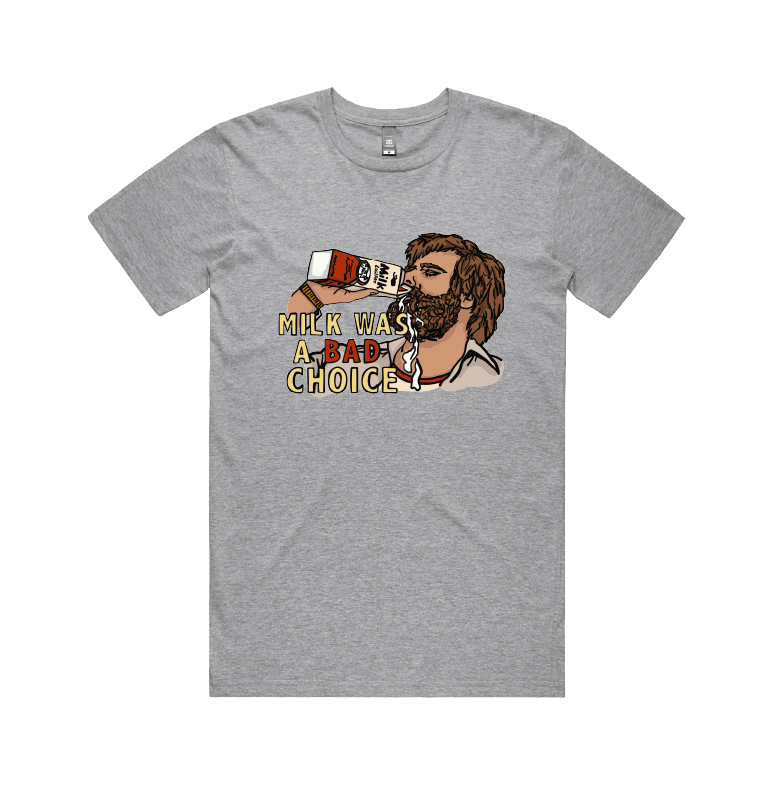 S / Grey / Large Front Design Milk Was A Bad Choice 🥛 - Men's T Shirt