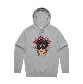 S / Grey / Large Front Design Momager 🕶️ - Unisex Hoodie