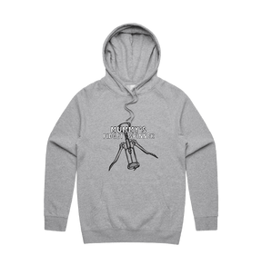S / Grey / Large Front Design Mummy's Fidget Spinner 🍷 - Unisex Hoodie