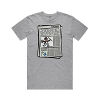 S / Grey / Large Front Design Murdoch Monopoly 📰 - Men's T Shirt