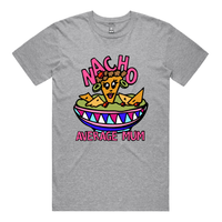 S / Grey / Large Front Design Nacho Average Mum 😉 – Men's T Shirt
