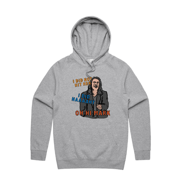 S / Grey / Large Front Design Oh Hi Mark 👋🏻 - Unisex Hoodie
