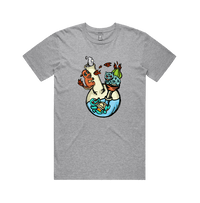 S / Grey / Large Front Design Pokebong 🦎 - Men's T Shirt
