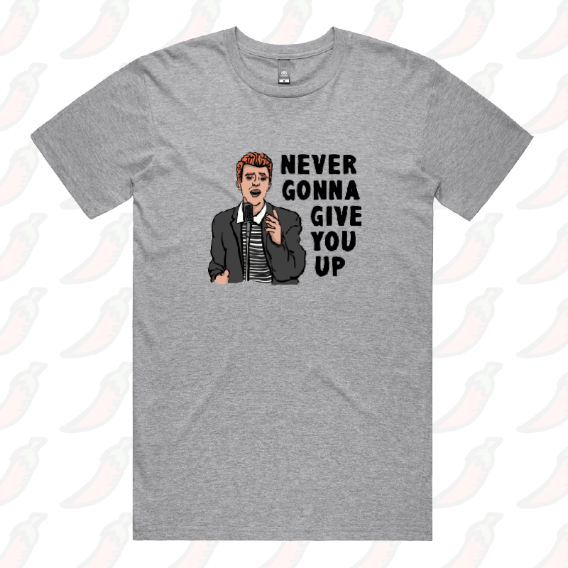 S / Grey / Large Front Design Rick Roll 🎵 - Men's T Shirt