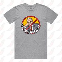 S / Grey / Large Front Design Scomophobic 🚫 - Men's T Shirt