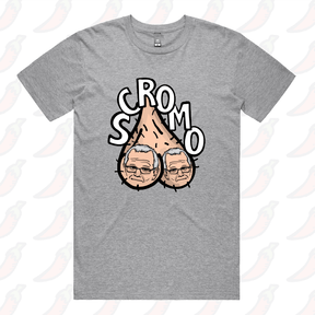 S / Grey / Large Front Design Scromo 🥜🥜  – Men's T Shirt