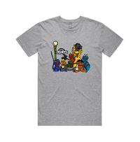 S / Grey / Large Front Design Sesame Gang 🥴 - Men's T Shirt