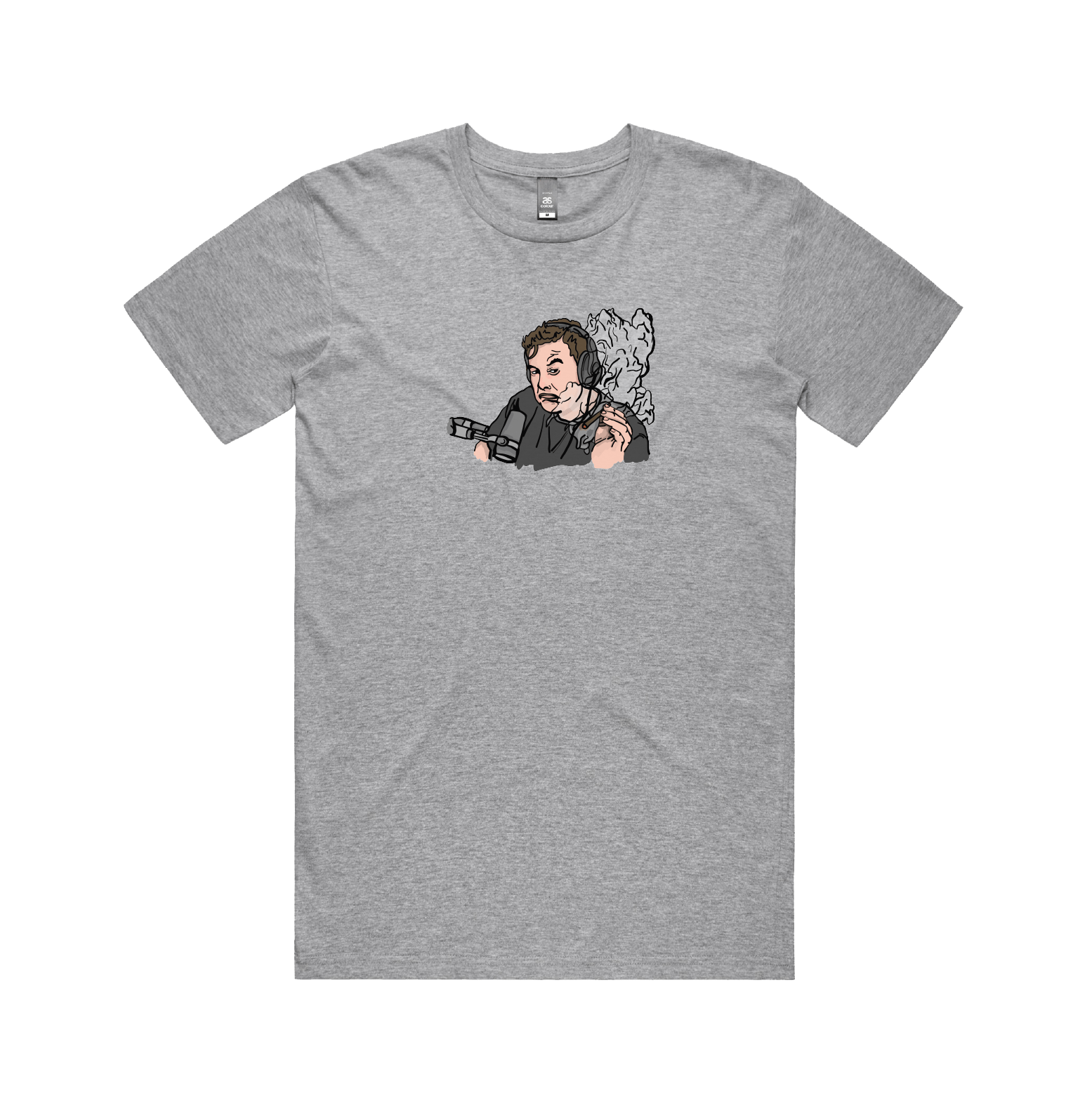 S / Grey / Large Front Design Smokin' Elon 💨 - Men's T Shirt