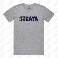 S / Grey / Large Front Design Straya 🐨 - Men's T Shirt
