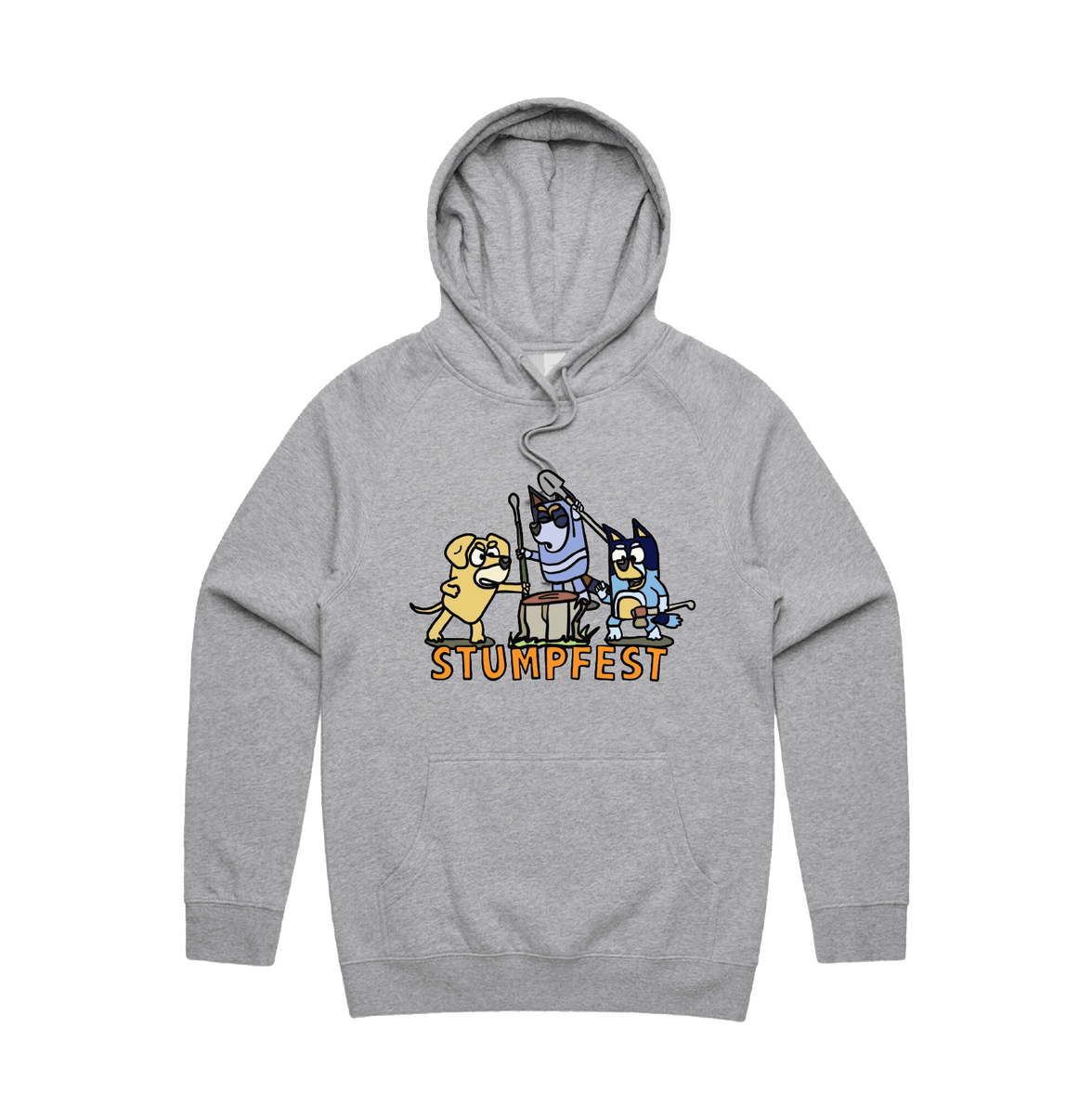 S / Grey / Large Front Design Stumpfest 🪓 - Unisex Hoodie