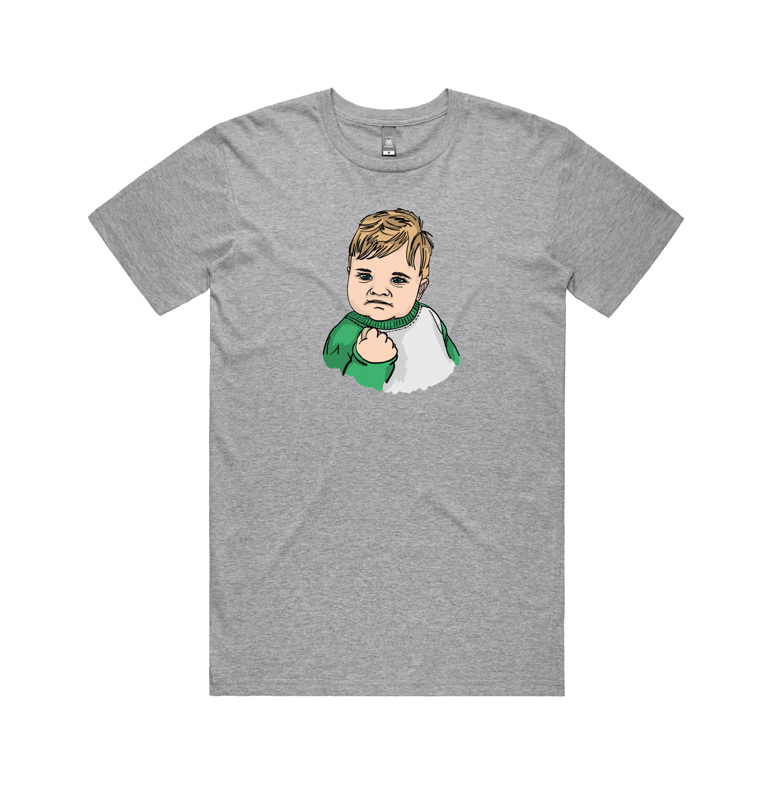 S / Grey / Large Front Design Success Kid ✊ - Men's T Shirt