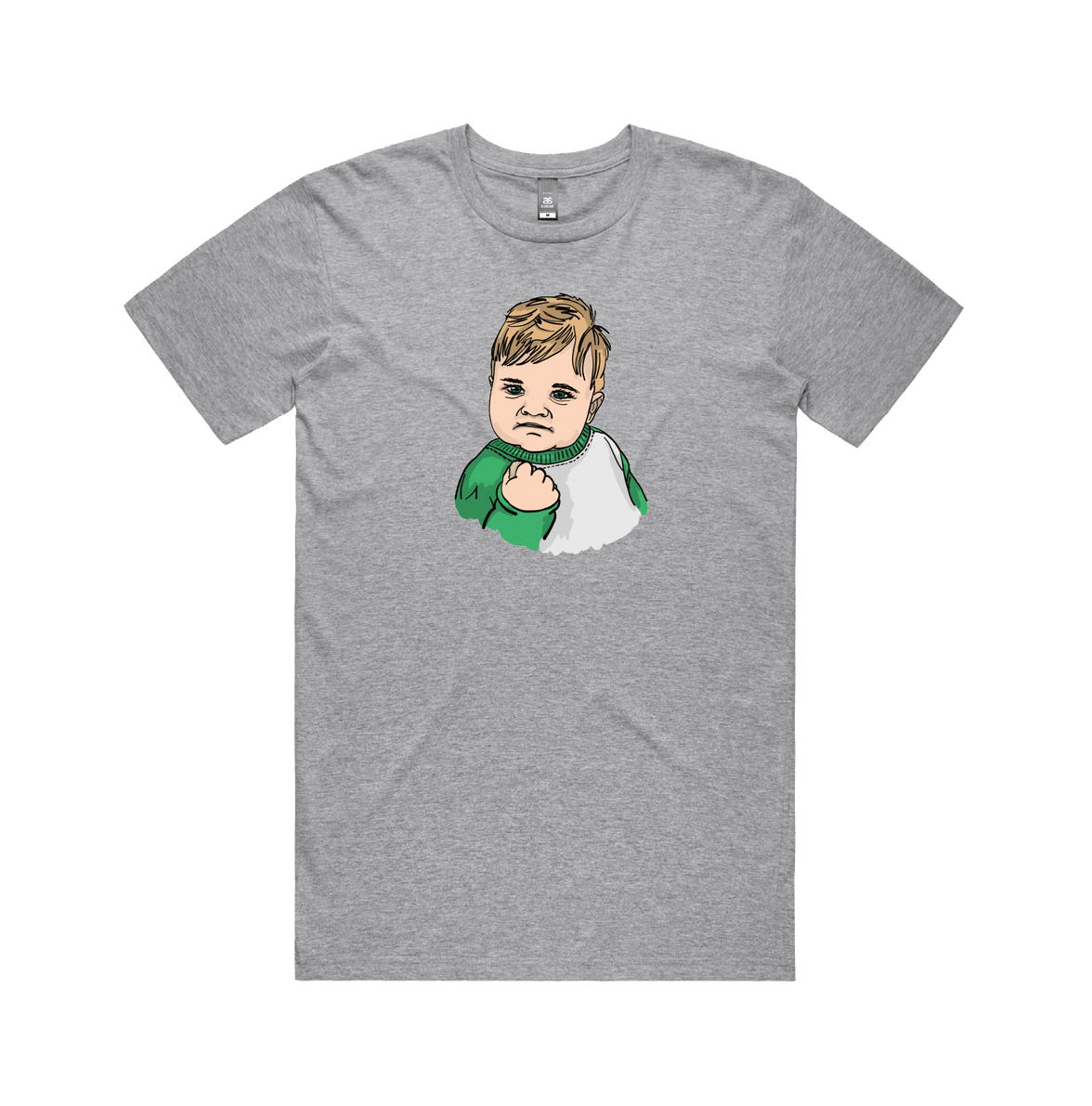 S / Grey / Large Front Design Success Kid ✊ - Men's T Shirt