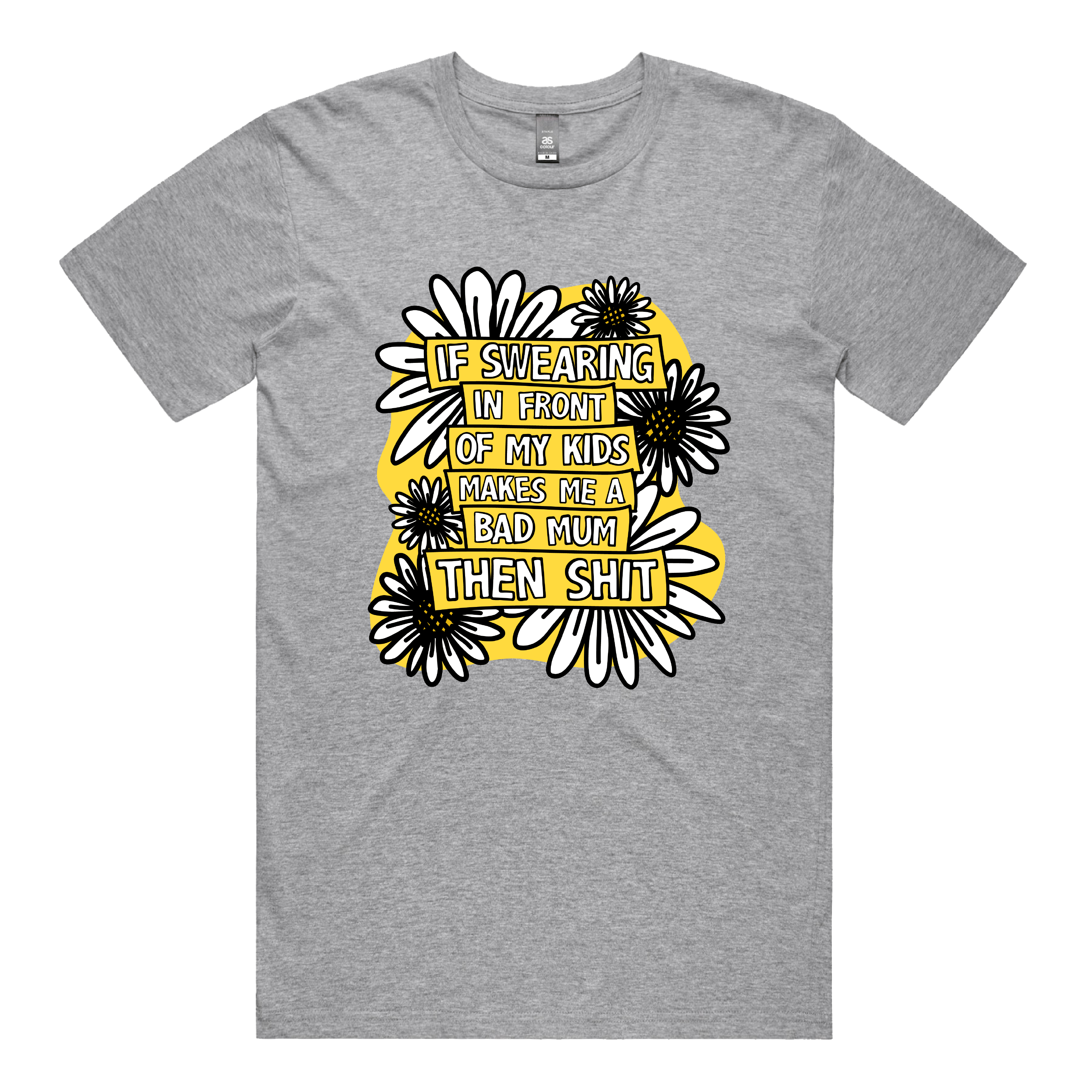 S / Grey / Large Front Design Sweary Mum 🤬🎀 - Men's T Shirt