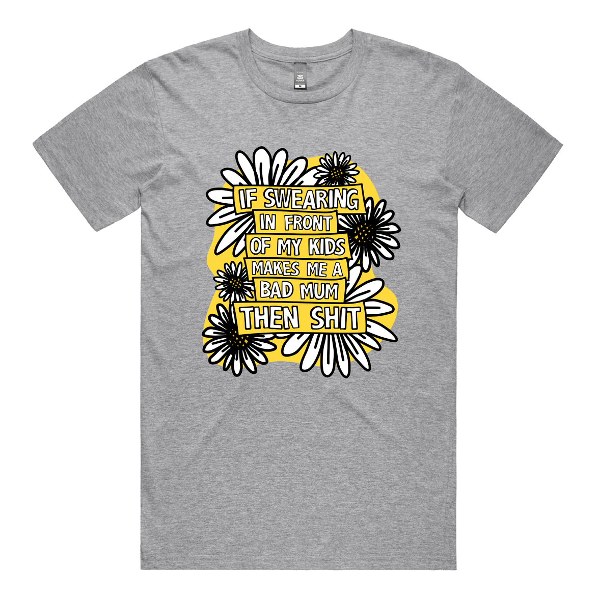 S / Grey / Large Front Design Sweary Mum 🤬🎀 - Men's T Shirt