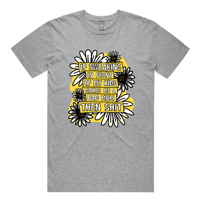 S / Grey / Large Front Design Sweary Mum 🤬🎀 - Men's T Shirt