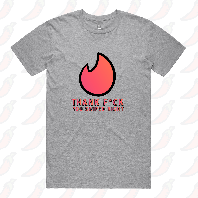 S / Grey / Large Front Design Swipe Right 🔥 - Men's T Shirt