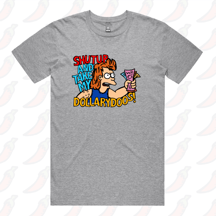 S / Grey / Large Front Design Take My Dollary Doos 💵 – Men's T Shirt