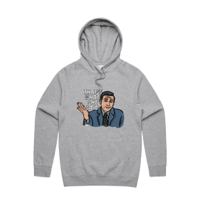 S / Grey / Large Front Design That's What She Said 🖨️ - Unisex Hoodie