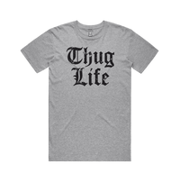S / Grey / Large Front Design Thug Life 🖕🏾 - Men's T Shirt
