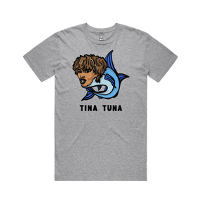 S / Grey / Large Front Design Tina Tuna 🐟 - Men's T Shirt