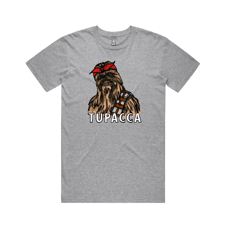 S / Grey / Large Front Design Tupacca ✊🏾 - Men's T Shirt