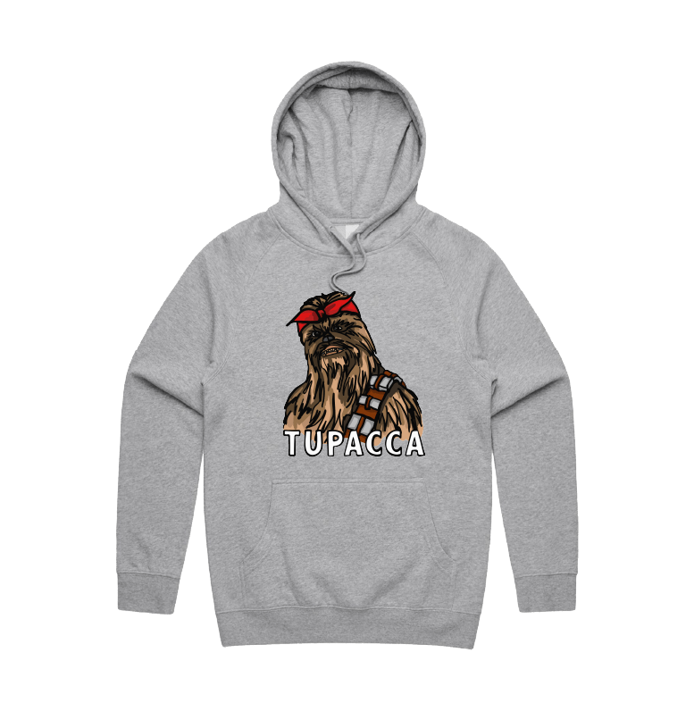 S / Grey / Large Front Design Tupacca ✊🏾 - Unisex Hoodie