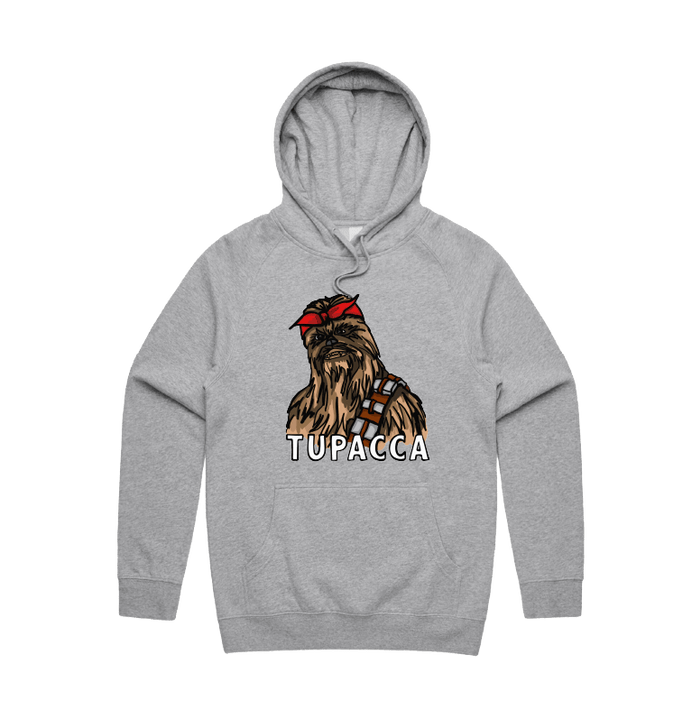 S / Grey / Large Front Design Tupacca ✊🏾 - Unisex Hoodie