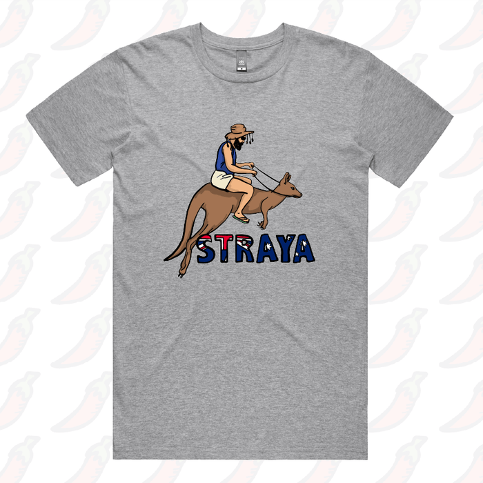 S / Grey / Large Front Design Uber Roo 🦘 - Men's T Shirt