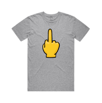 S / Grey / Large Front Design Up Yours 🖕 - Men's T Shirt