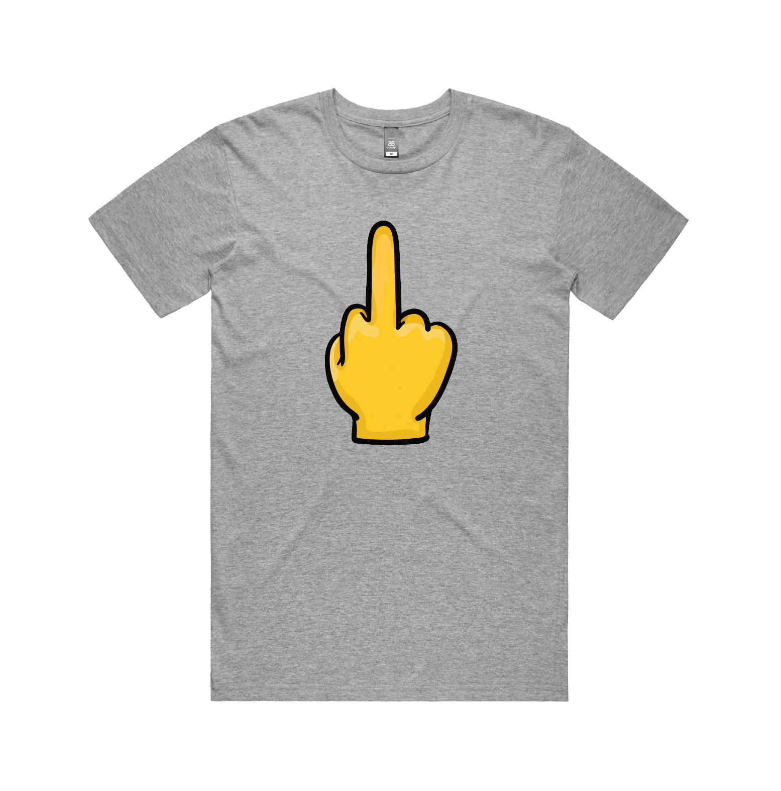 S / Grey / Large Front Design Up Yours 🖕 - Men's T Shirt