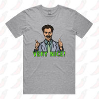 S / Grey / Large Front Design VERY NICE 👍- Men's T Shirt