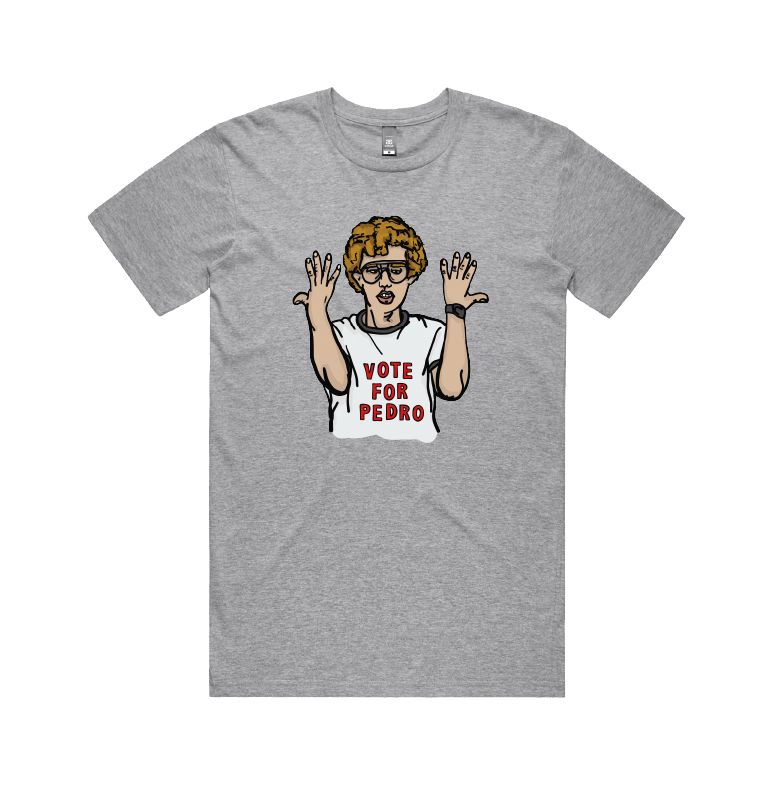 S / Grey / Large Front Design Vote for Pedro 👓 - Men's T Shirt