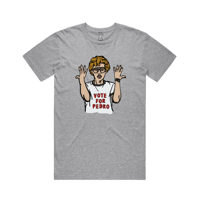 S / Grey / Large Front Design Vote for Pedro 👓 - Men's T Shirt