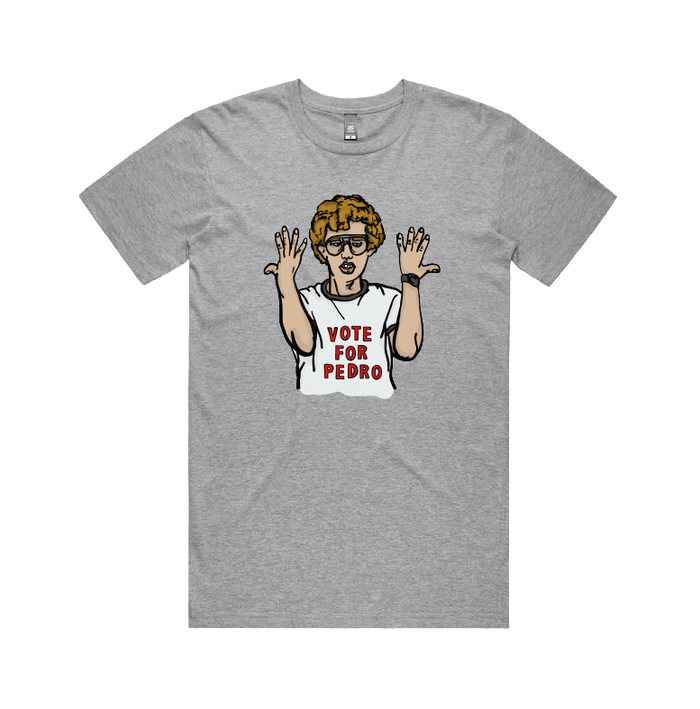 S / Grey / Large Front Design Vote for Pedro 👓 - Men's T Shirt