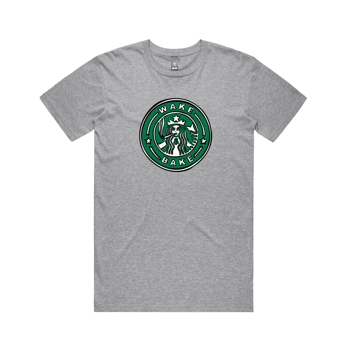 S / Grey / Large Front Design Wake & Bake 🚬 - Men's T Shirt