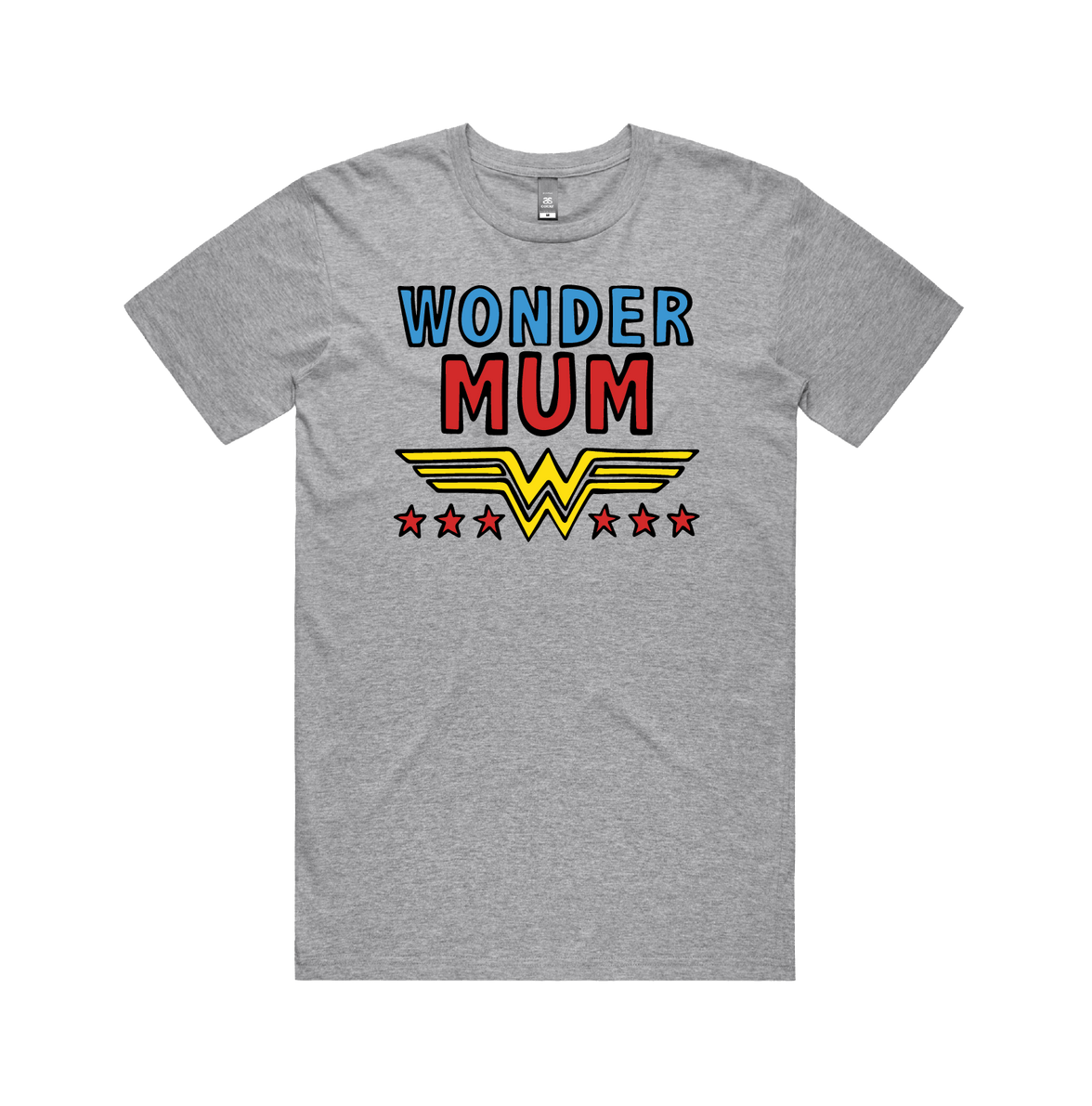 S / Grey / Large Front Design Wondermum 🦸‍♀️ - Men's (Unisex) T Shirt