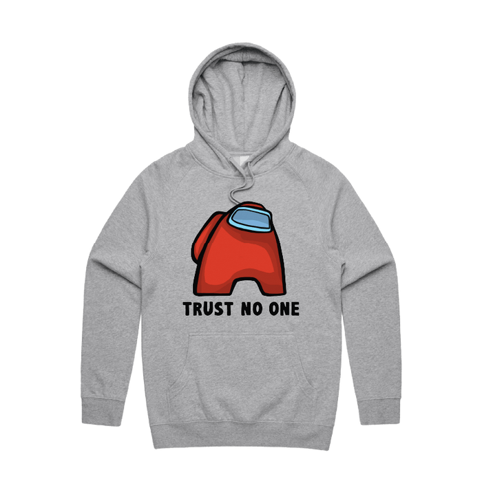 S / Grey / Large Front Print Among Us 👨‍🚀 - Unisex Hoodie