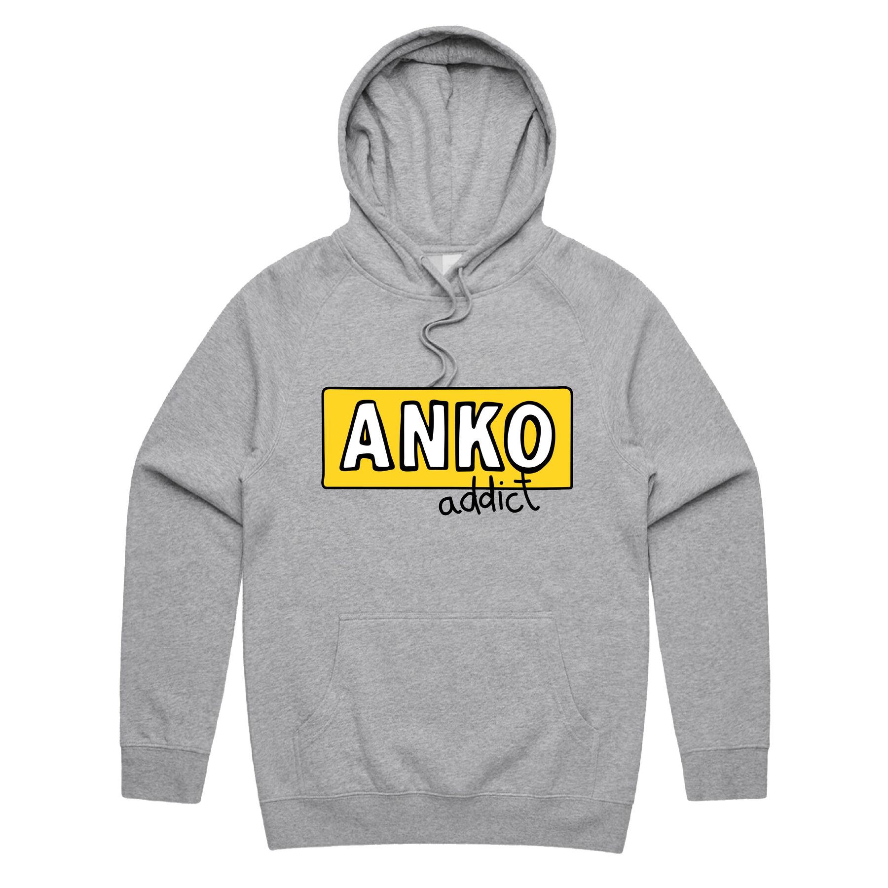 S / Grey / Large Front Print ANKO Addict 💉 - Unisex Hoodie