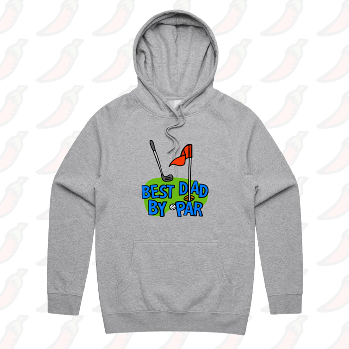 S / Grey / Large Front Print Best Dad By Par Green ⛳ - Unisex Hoodie