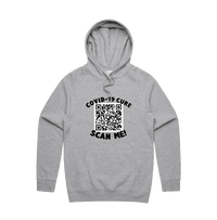S / Grey / Large Front Print Big Barry UNCENSORED QR Prank 🍆  - Unisex Hoodie