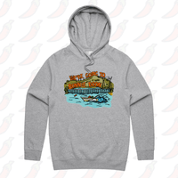 S / Grey / Large Front Print Bonnie Doon 🚤 - Unisex Hoodie