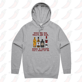 S / Grey / Large Front Print Boozy Date Night 🍸 - Unisex Hoodie