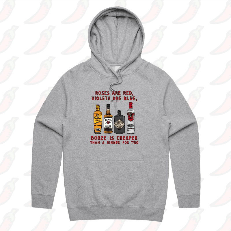 S / Grey / Large Front Print Boozy Date Night 🍸 - Unisex Hoodie