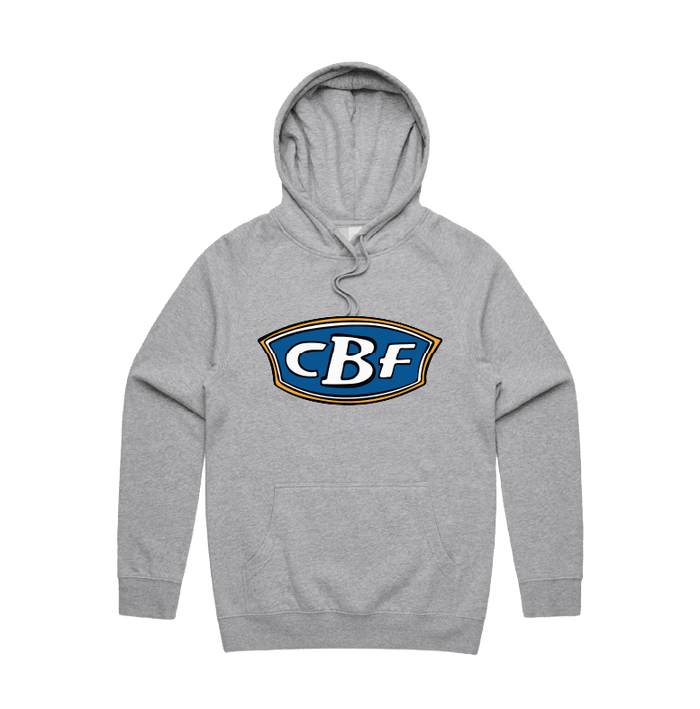 S / Grey / Large Front Print CBF ⛺🚤🎣 - Unisex Hoodie